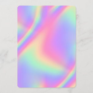 Invitation holographie pastel perle