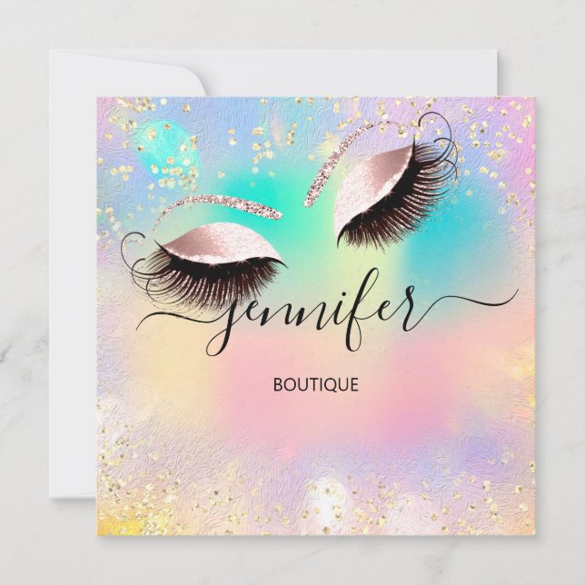 Invitation Holographique Professional Eyelash Confetti Unicor (Devant)