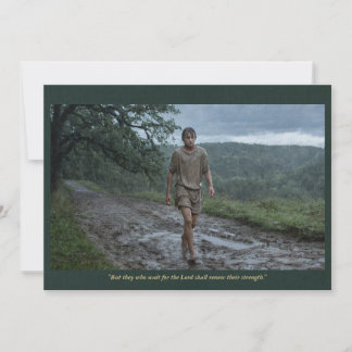 Invitation Holy Card | Saint Wenceslaus Walking in the Rain