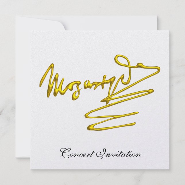 INVITATION HOMAGE À MOZART, SIGNATURE D'OR CONCERT BLANC (Devant)