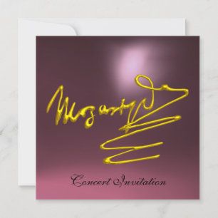 INVITATION HOMAGE AU MOZART, CONCERT VIOLET ROSE D'OR