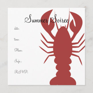 Invitation Homard monogramme
