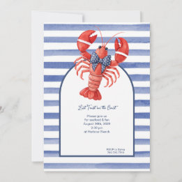 Invitation Homard rayé d'été