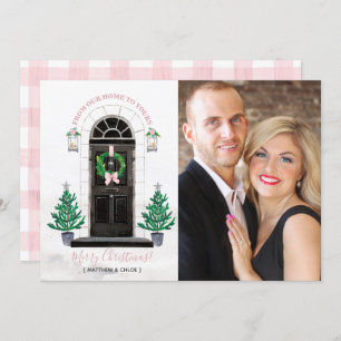 Invitation Home for Holidays Christmas Photo Card