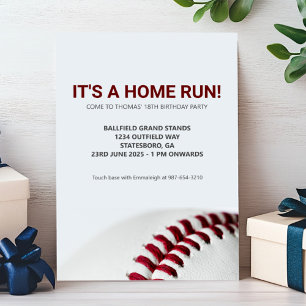 Invitation Home Run Baseball Anniversaire