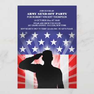 Invitation Hommage à l'invitation à l'envoi militaire du drap