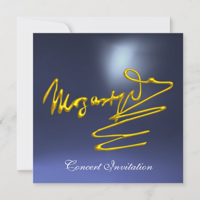 INVITATION HOMMAGE À MOZART, CONCERT BLEU OR (Devant)
