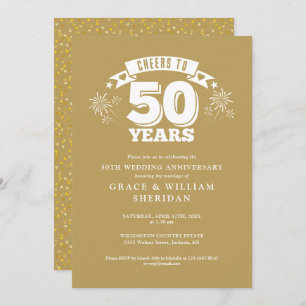 Invitation Hommage Au 50ème Anniversaire D'Or Du Mariage