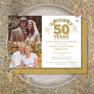 Invitation Hommage Au 50ème Anniversaire Mariage 2 Photo