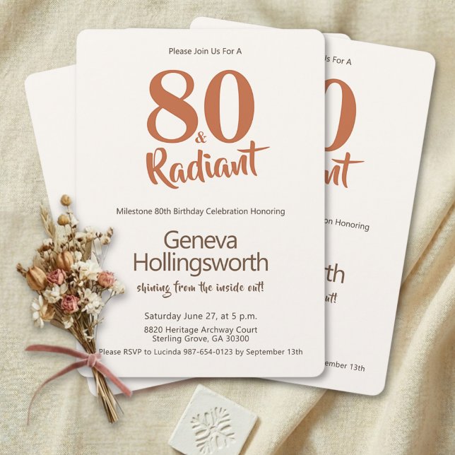 Invitation Hommage pour les 80 ans de Terracotta Milestone (Créateur téléchargé)