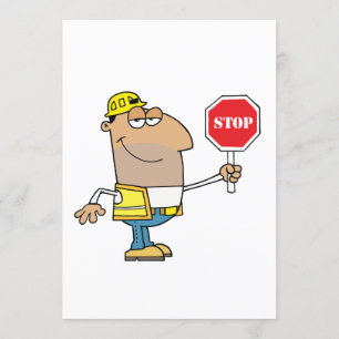 Invitation Homme avec un signe d'arrêt