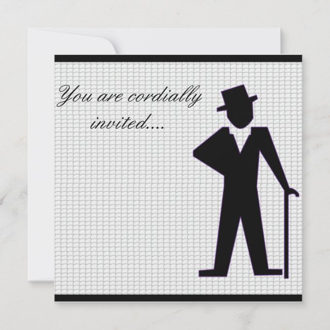 Invitation Homme dansant (Devant)