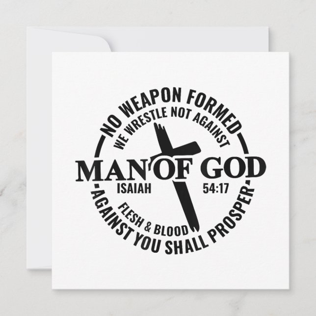 Invitation Homme de Dieu, Aucune Arme Formée Contre Moi Sera  (Devant)