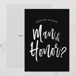 Invitation Homme d'honneur  Mariage personnalisé de style de