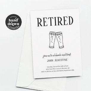 Invitation Homme / Femme Bière ou brasserie thème de la retra