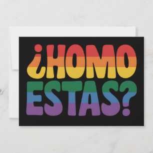 Invitation Homo Estas Funky Espagnol Mexicain Gay Ally LGBTQ