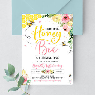 Invitation Honey Bee Anniversaire Bee 1er Anniversaire