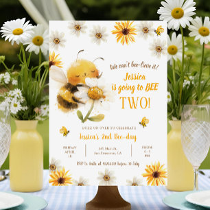 Invitation Honey Bee Deuxième anniversaire - Daisy Bee 2e ann