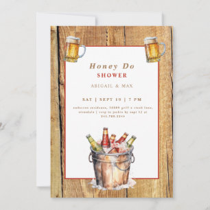 Invitation Honey Do BBBQ Wedding shower de seau à bières Coup