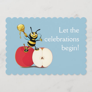 Invitation Honeybee Apple Rosh HaShana