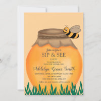 Honeypot et bourdon Sip See Baby Shower
