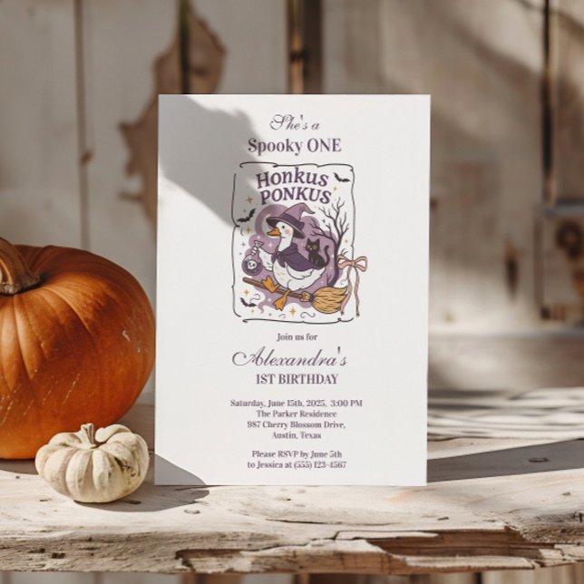 Invitation Honkus Ponkus Halloween d'oie Spooky  (Créateur téléchargé)