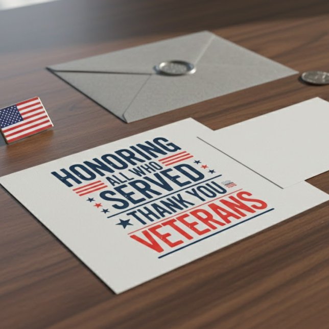 Invitation Honorer tous ceux qui ont servi Merci la fête des  (Créateur téléchargé)