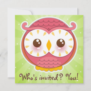 Invitation Hoo Hoo Owl