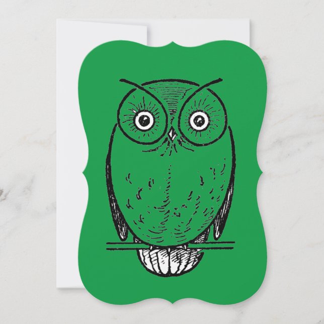 Invitation Hoot de puces d'impression vintage (Devant)