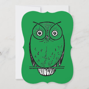 Invitation Hoot de puces d'impression vintage