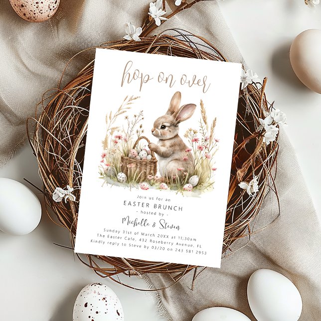 Invitation Hop On Over | Brunch de Pâques (Créateur téléchargé)
