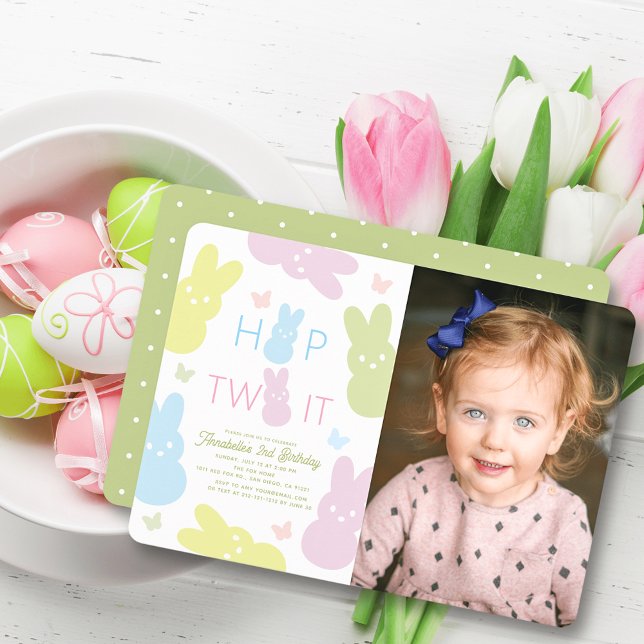 Invitation Hop Two It Bunny & Butterfly 2e anniversaire (Créateur téléchargé)