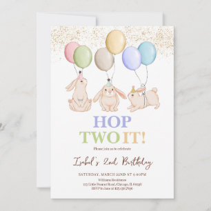 Invitation Hop Two It Pâques 2e anniversaire