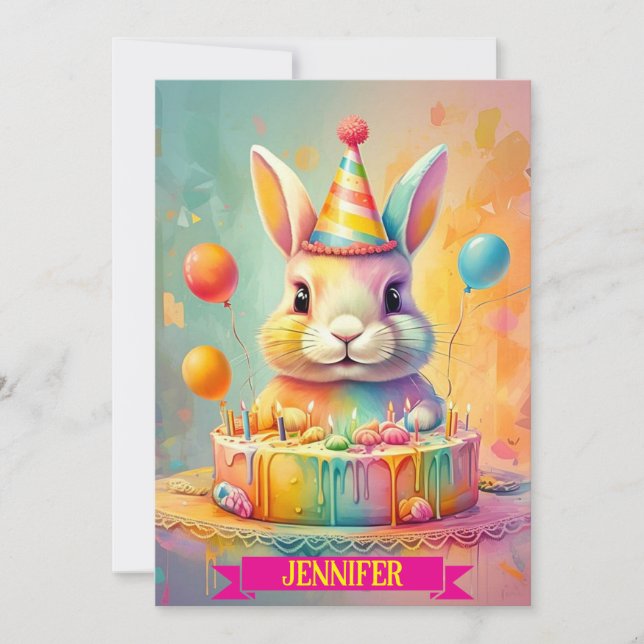 INVITATION " HOPPY BANTHDAY DELIGHT " (Devant)
