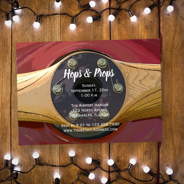 Invitation Hops et Props Hangar Party (Créateur téléchargé)