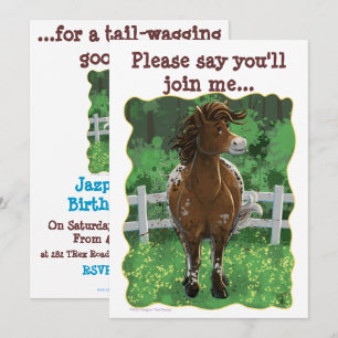 Invitation Horaire de la fête Appaloosa Horse