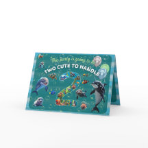 Invitation horizontal personnalisé plié à deux bra