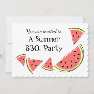Invitation horizontale pour barbecue d'été avec de