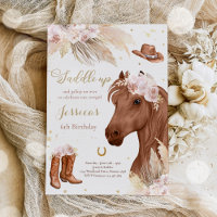 Horloge fête d'anniversaire Bohemian Cowgirl Birth