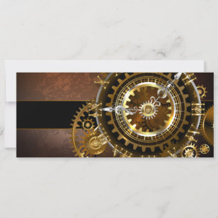 Invitation Horloge Steampunk avec des engrenages anciens