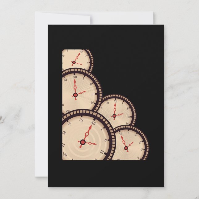 Invitation Horloge Voyager Montre Science Fiction Cadeau (Devant)