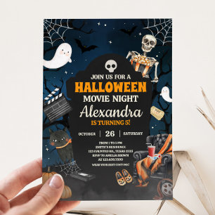 Invitation Horreur Halloween Film Nuit Anniversaire Fête