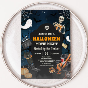 Invitation Horreur Horreur Halloween Soirée de cinéma
