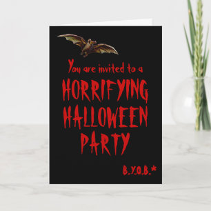 Invitation horrifiante de partie de Halloween