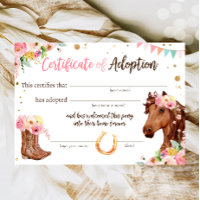 Horse Anniversaire Pony Adoption Party