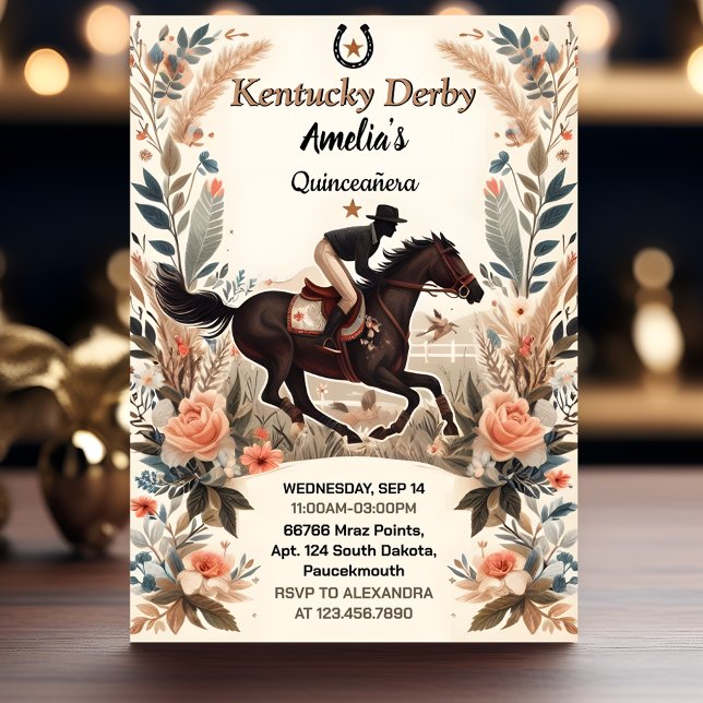 Invitation Horse Cowboy Derby Party Western Quinceanera (Créateur téléchargé)