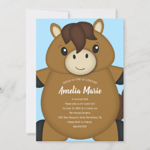 Invitation Horse fête d'anniversaire
