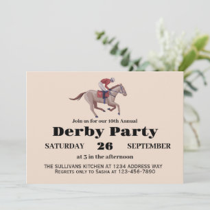 Invitation Horse Racing Anniversaire Derby Party