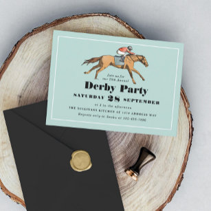 Invitation Horse Racing Anniversaire Derby Party