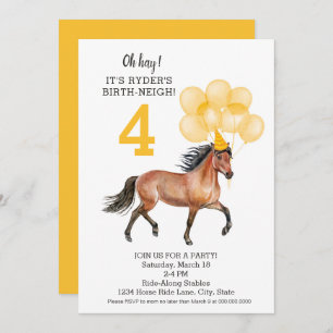 Invitation Horse Ride Anniversaire //Oh Hay C'est votre Naiss